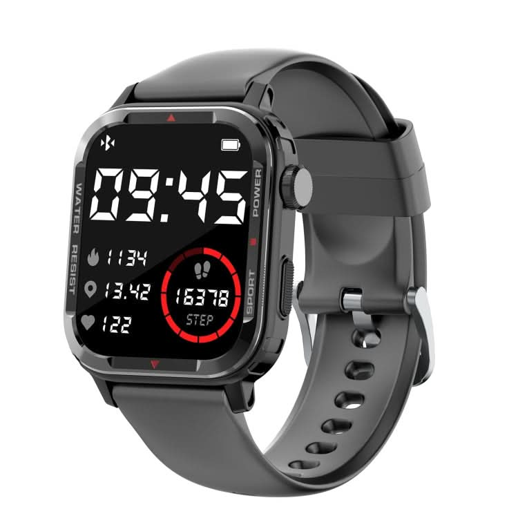 G96 1.85 inch HD Square Screen Rugged Smart Watch Support Bluetooth Calling/Heart Rate Monitoring/Blood Oxygen Monitoring