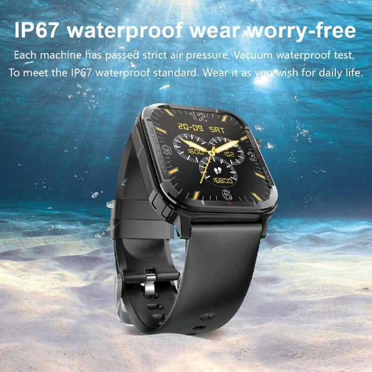 G96 1.85 inch HD Square Screen Rugged Smart Watch Support Bluetooth Calling/Heart Rate Monitoring/Blood Oxygen Monitoring