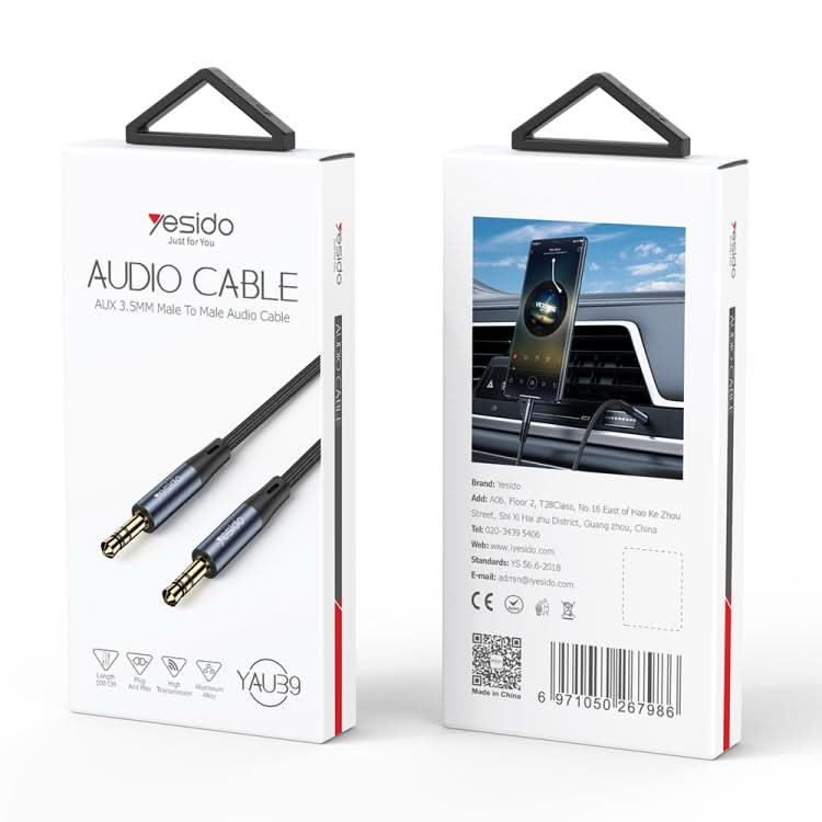 Yesido YAU39 3.5mm Male to 3.5mm Male AUX Audio Adapter Cable