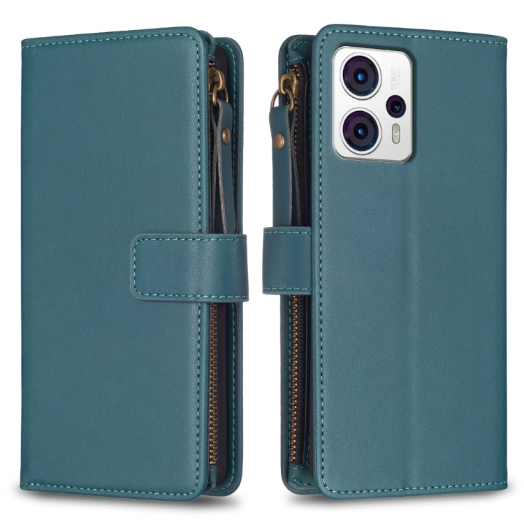 9 Card Slots Zipper Wallet Leather Flip Phone Case-Reluova