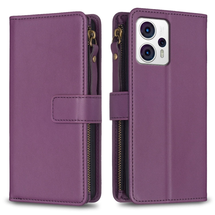 9 Card Slots Zipper Wallet Leather Flip Phone Case-Reluova