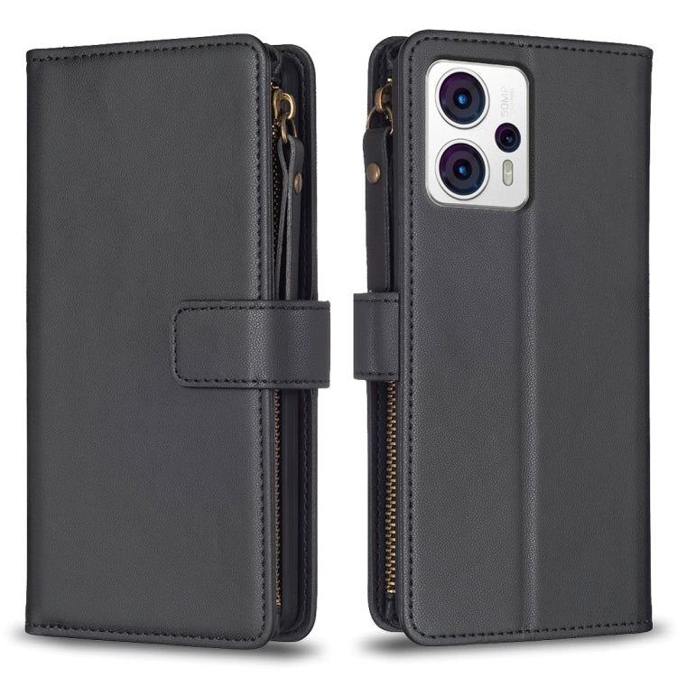 9 Card Slots Zipper Wallet Leather Flip Phone Case-Reluova