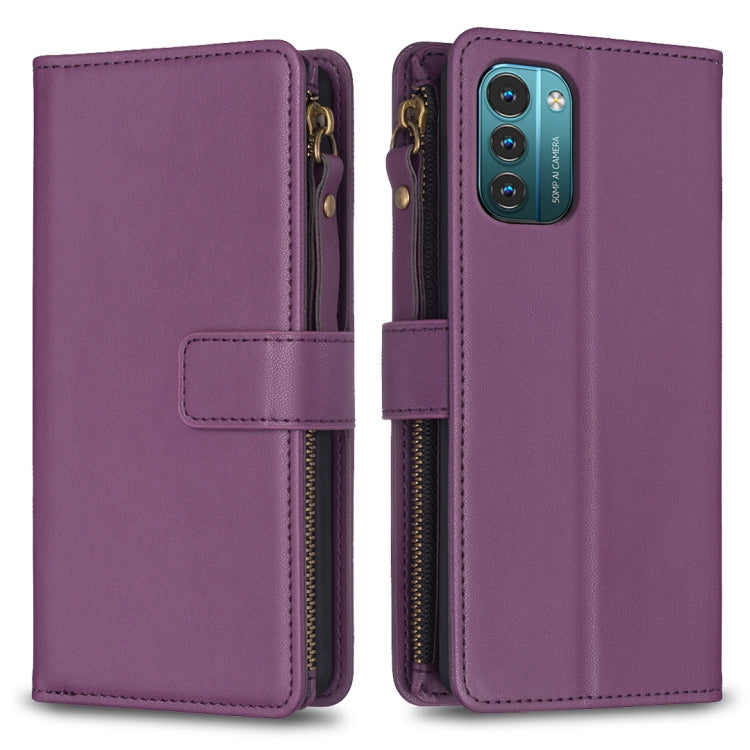 9 Card Slots Zipper Wallet Leather Flip Phone Case, Series 1-Reluova