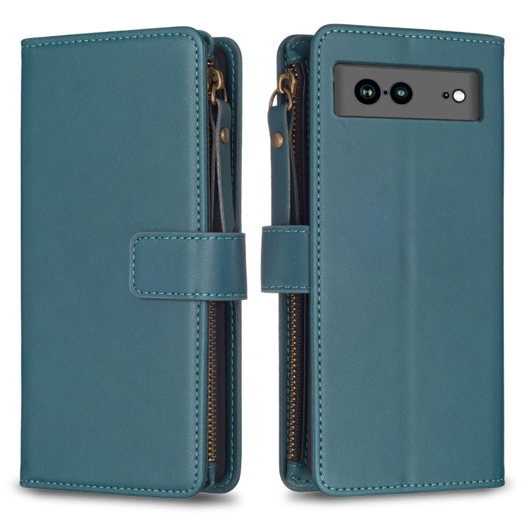 9 Card Slots Zipper Wallet Leather Flip Phone Case-Reluova