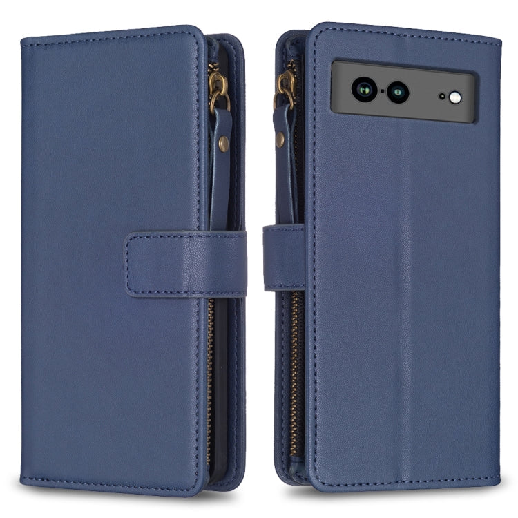 9 Card Slots Zipper Wallet Leather Flip Phone Case-Reluova