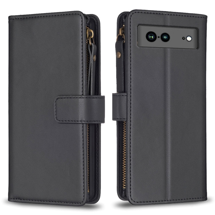 9 Card Slots Zipper Wallet Leather Flip Phone Case-Reluova