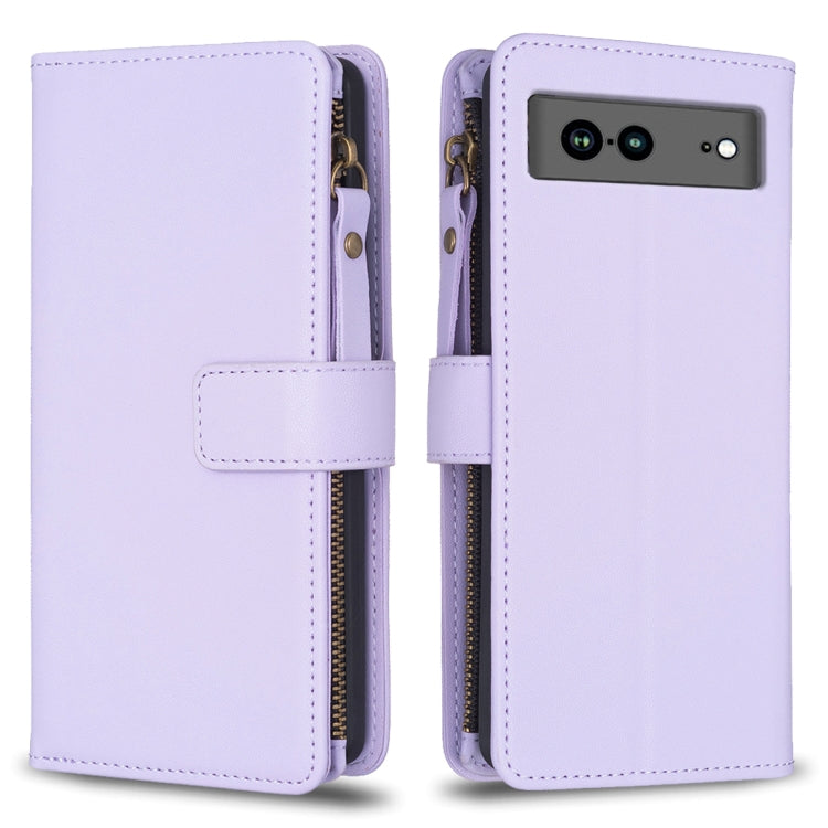 9 Card Slots Zipper Wallet Leather Flip Phone Case-Reluova