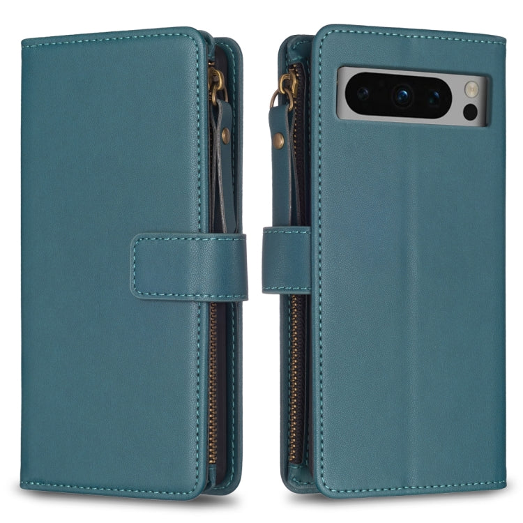 9 Card Slots Zipper Wallet Leather Flip Phone Case-Reluova