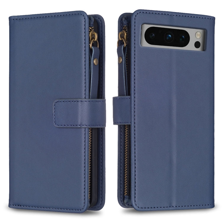 9 Card Slots Zipper Wallet Leather Flip Phone Case-Reluova