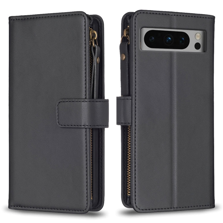 9 Card Slots Zipper Wallet Leather Flip Phone Case-Reluova