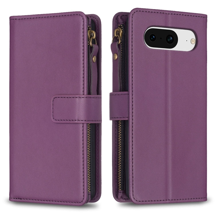 9 Card Slots Zipper Wallet Leather Flip Phone Case-Reluova