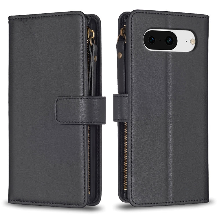 9 Card Slots Zipper Wallet Leather Flip Phone Case-Reluova