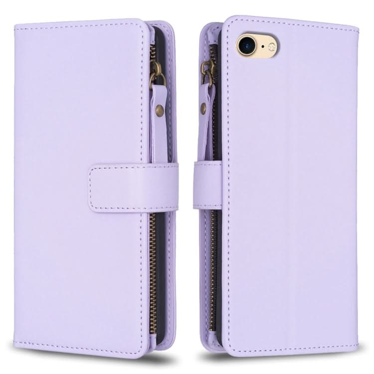 9 Card Slots Zipper Wallet Leather Flip Phone Case, Series 3