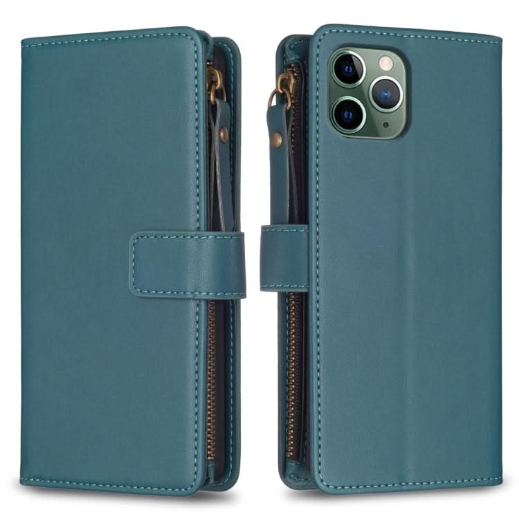 9 Card Slots Zipper Wallet Leather Flip Phone Case, Series 4