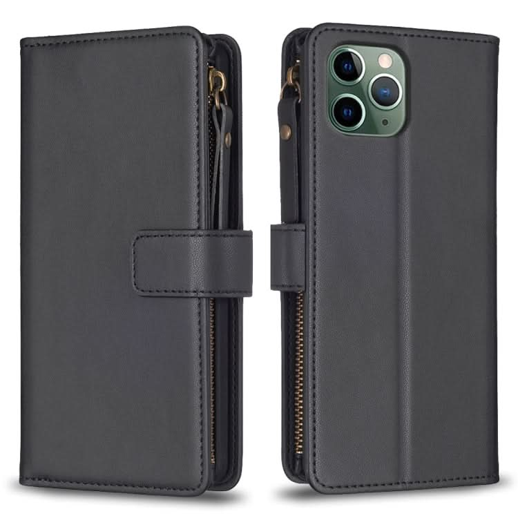 9 Card Slots Zipper Wallet Leather Flip Phone Case, Series 4