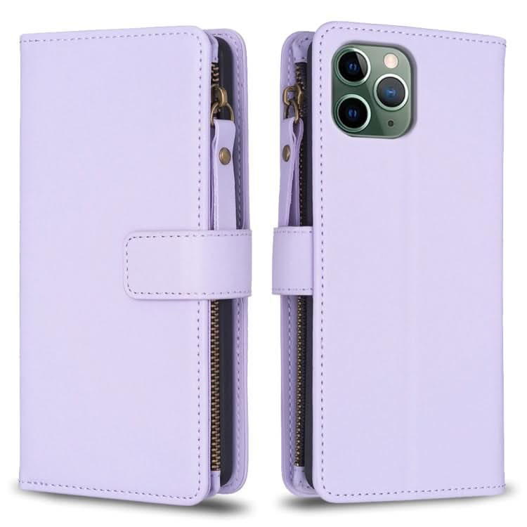 9 Card Slots Zipper Wallet Leather Flip Phone Case, Series 4