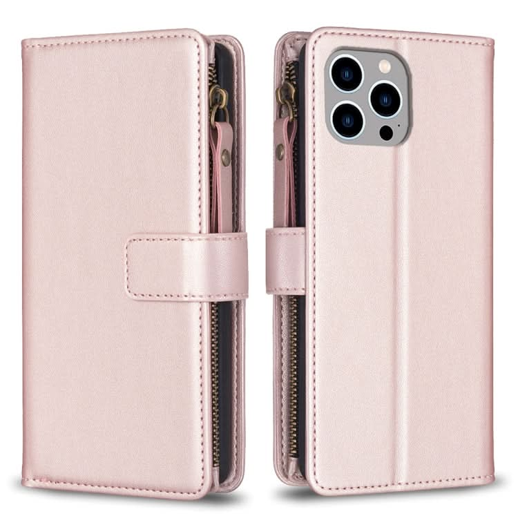 9 Card Slots Zipper Wallet Leather Flip Phone Case, Series 3