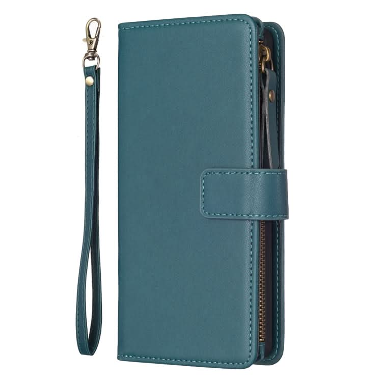 9 Card Slots Zipper Wallet Leather Flip Phone Case, Series 5