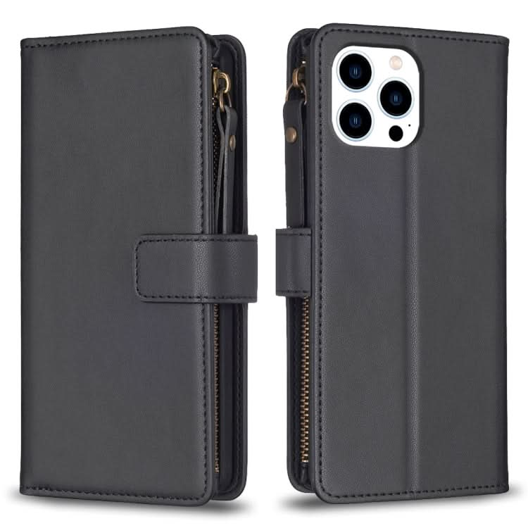 9 Card Slots Zipper Wallet Leather Flip Phone Case, Series 5