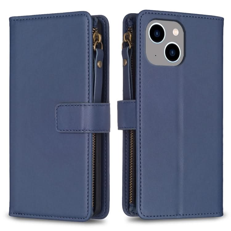 9 Card Slots Zipper Wallet Leather Flip Phone Case, Series 5