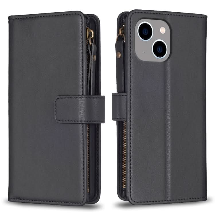 9 Card Slots Zipper Wallet Leather Flip Phone Case, Series 5