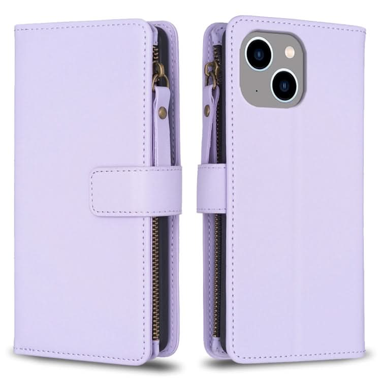 9 Card Slots Zipper Wallet Leather Flip Phone Case, Series 5