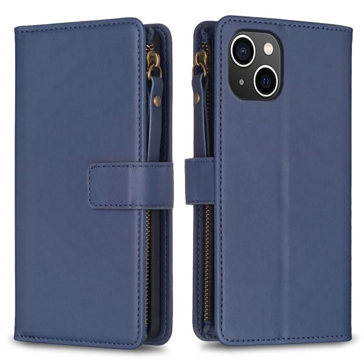 9 Card Slots Zipper Wallet Leather Flip Phone Case, Series 4