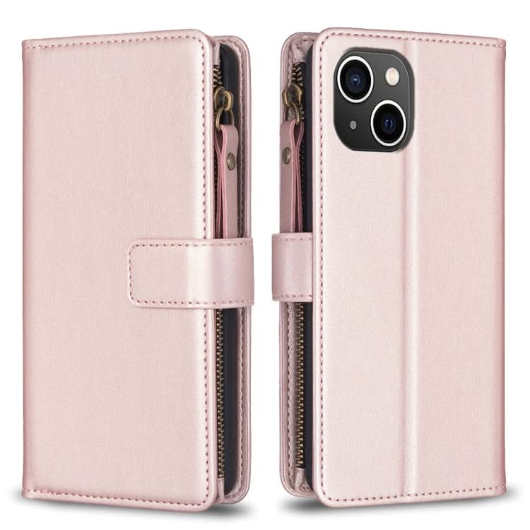 9 Card Slots Zipper Wallet Leather Flip Phone Case, Series 4