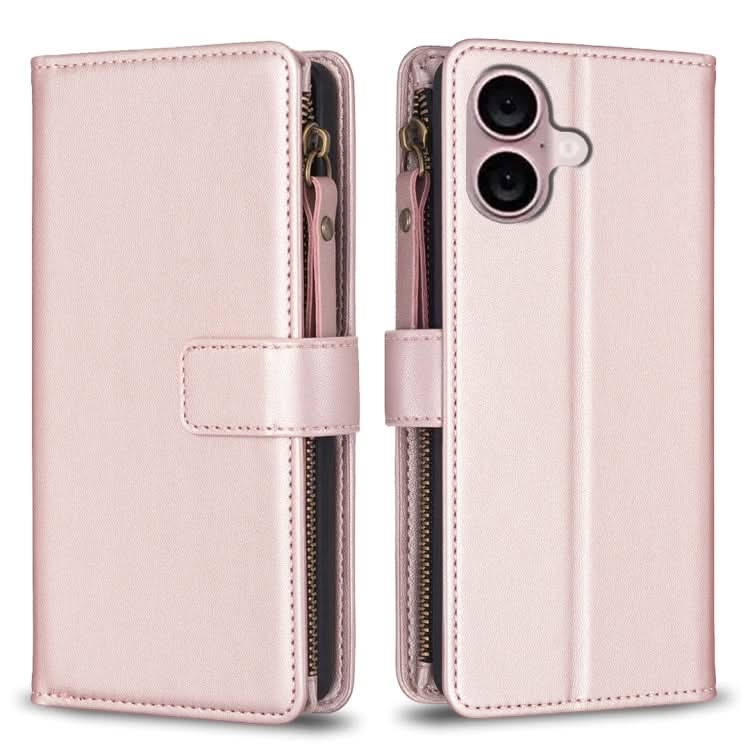 9 Card Slots Zipper Wallet Leather Flip Phone Case, Series 4