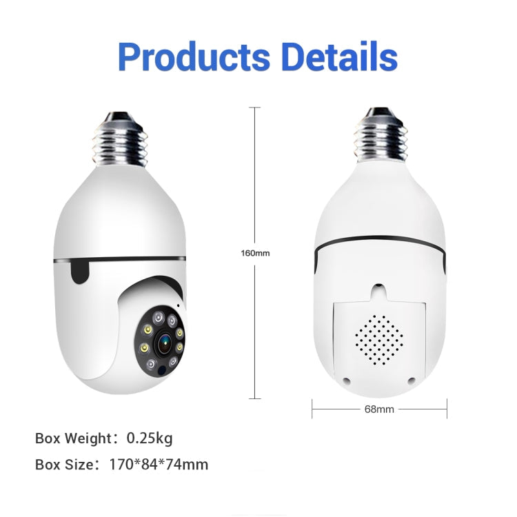 ESCAM PR001 E27 4MP Motion Tracking Smart WiFi Night Vision Dome Camera Supports Alexa Google Reluova