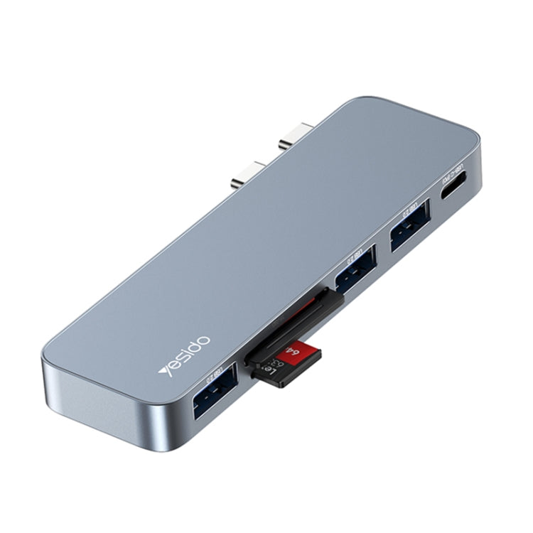 Yesido HB10 6 in 1 USB-C / Type-C Ports Multifunctional Docking Station HUB Adapter My Store