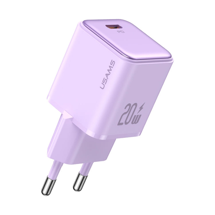 USAMS US-CC183 PD 20W USB-C/Type-C Single Port Electroplating Charger, EU Plug My Store