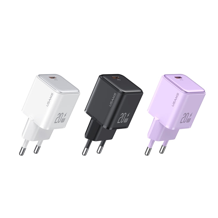 USAMS US-CC183 PD 20W USB-C/Type-C Single Port Electroplating Charger, EU Plug My Store