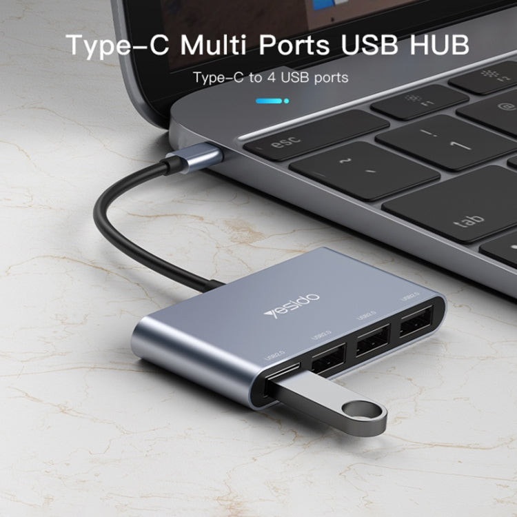 Yesido HB13 4 in 1 USB-C / Type-C Multifunction Docking Station HUB Adapter My Store