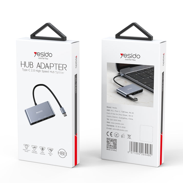 Yesido HB13 4 in 1 USB-C / Type-C Multifunction Docking Station HUB Adapter