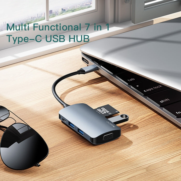 Yesido HB16 7 in 1 USB-C / Type-C Ports Multifunctional Docking Station HUB Adapter My Store