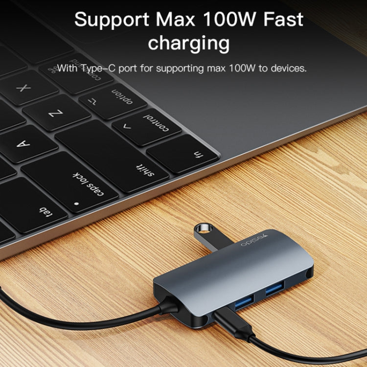 Yesido HB16 7 in 1 USB-C / Type-C Ports Multifunctional Docking Station HUB Adapter My Store