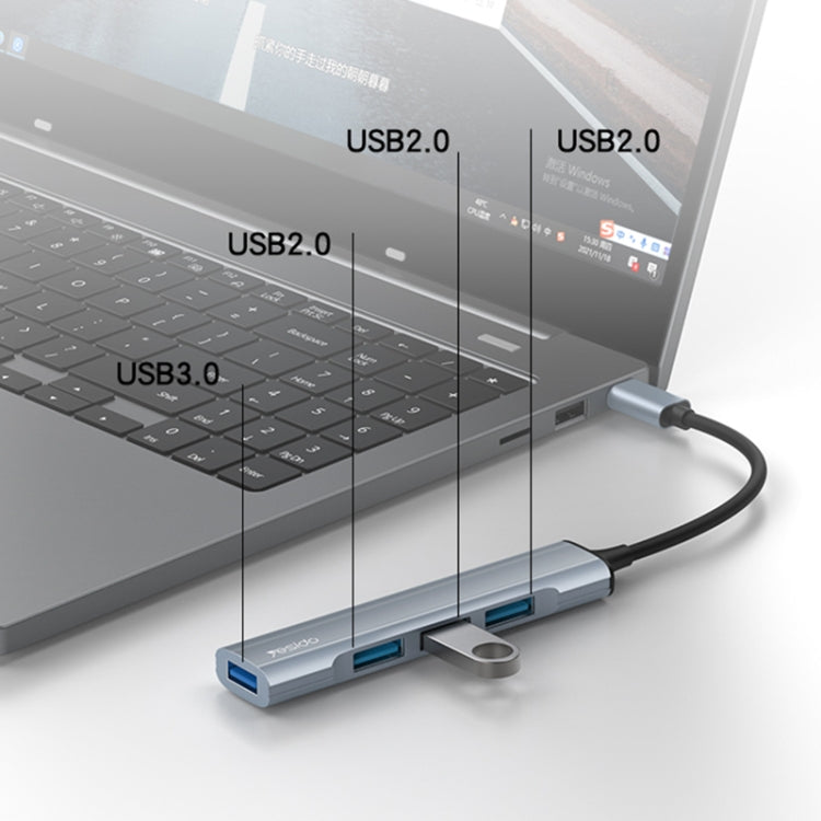 Yesido HB17 4 in 1 USB-C / Type-C Multifunctional Docking Station HUB Adapter My Store