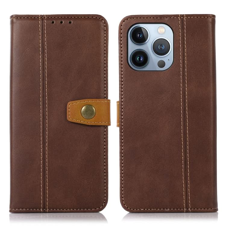 Stitching Thread Calf Texture Leather Phone Case, Series 1