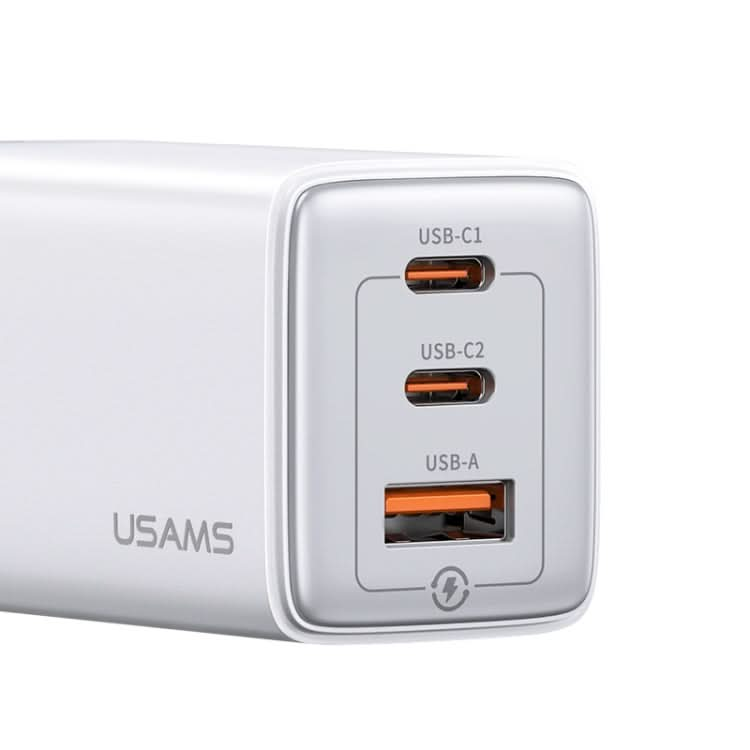 USAMS US-CC196 65W ACC Three Ports GaN Charger, UK Plug