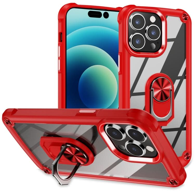 TPU + PC Lens Protection Phone Case with Ring Holder, Series 2