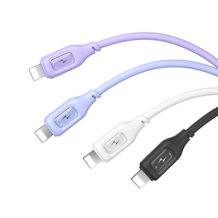 USAMS US-SJ618 2.4A USB to 8 Pin Silicone Data Cable, Length: 1m