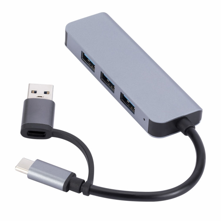 2301 4 in 1 USB+USB-C/Type-C to USB Multi-function Docking Station HUB Adapter-Reluova