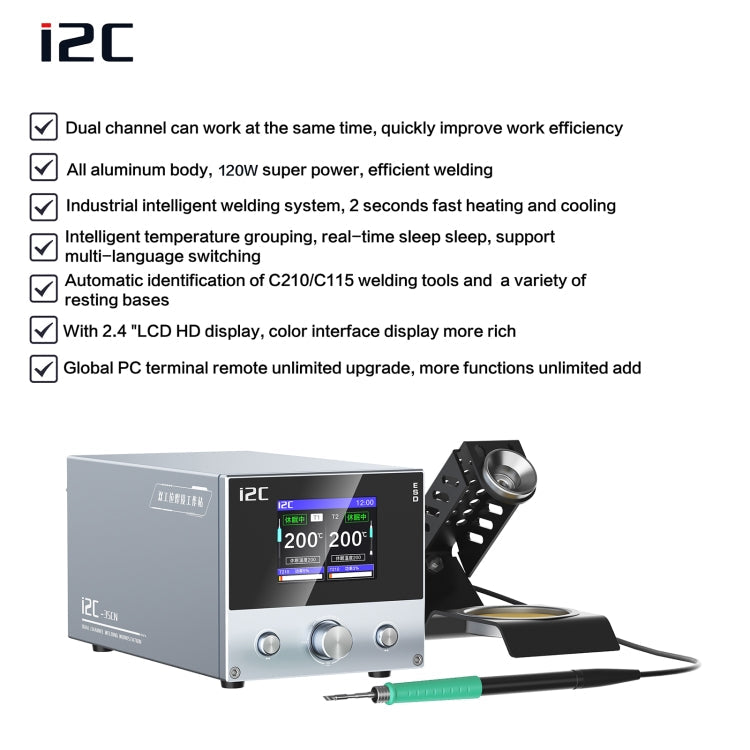 i2C 3SCN Intelligent Double Welding Station with RS100 Base