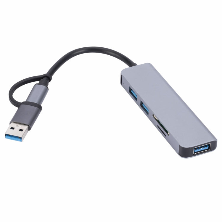 2302 5 in 1 USB+USB-C/Type-C to USB Multi-function Docking Station HUB Adapter-Reluova