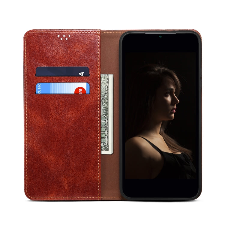 Oil Wax Crazy Horse Texture Leather Phone Case My Store