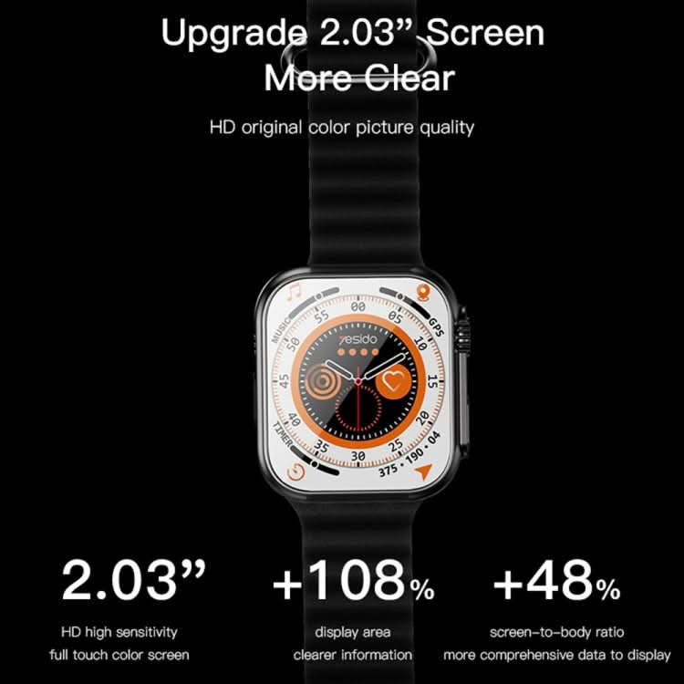 Yesido IO20 2.03 inch IP67 Waterproof Smart Watch, Support Heart Rate / Blood Oxygen Monitoring