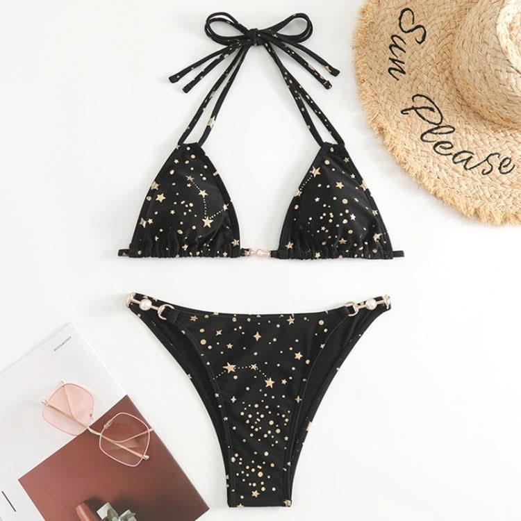 Woman Sexy Star Gilding Two Piece Bikini Swimsuit