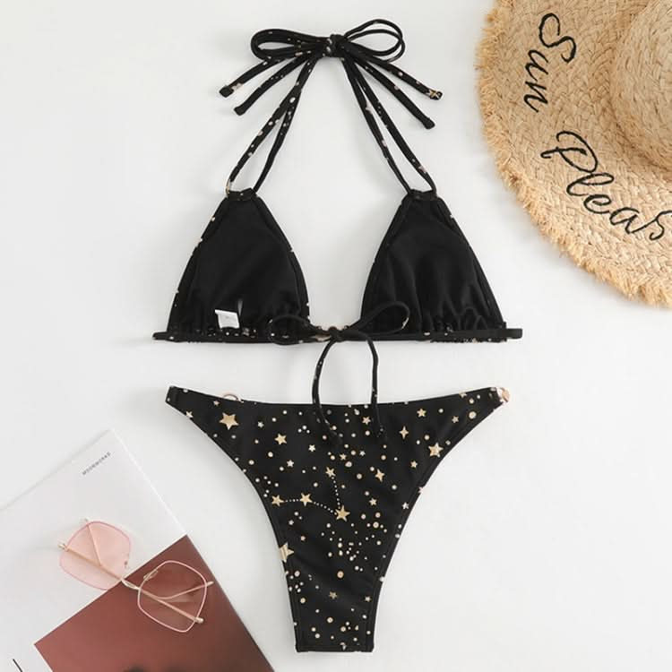 Woman Sexy Star Gilding Two Piece Bikini Swimsuit