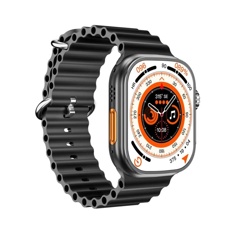 WS-E9 Ultra 2.2 inch IP67 Waterproof Metal Buckle Ocean Silicone Band Smart Watch, Support Heart Rate / NFC